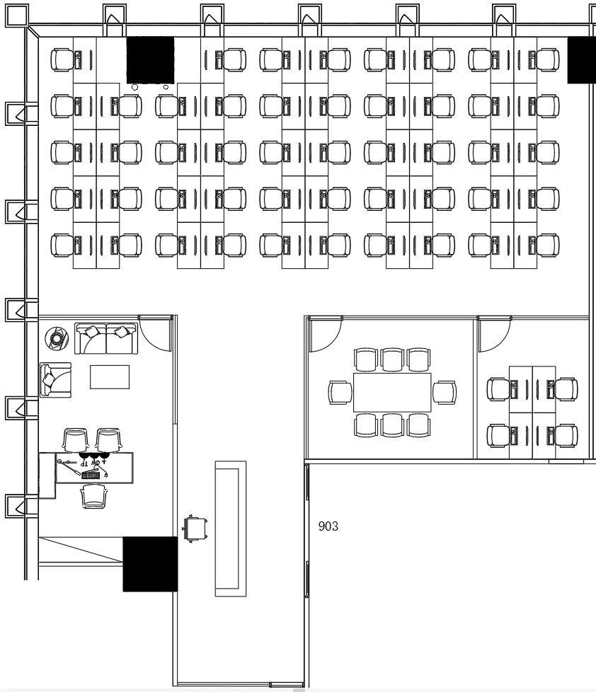 天珑移动大厦439平米精装办公室出租_西丽 - 办公空间资料图 7 天珑移动大厦 户型图