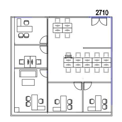 中心商务大厦272平米精装办公室出租_福田中心区 - 办公空间资料图 10 中心商务大厦 户型图