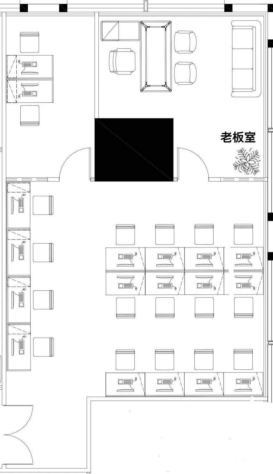 金骐智谷大厦178平米豪装办公室出租_西丽 - 办公空间资料图 7 金骐智谷大厦 户型图