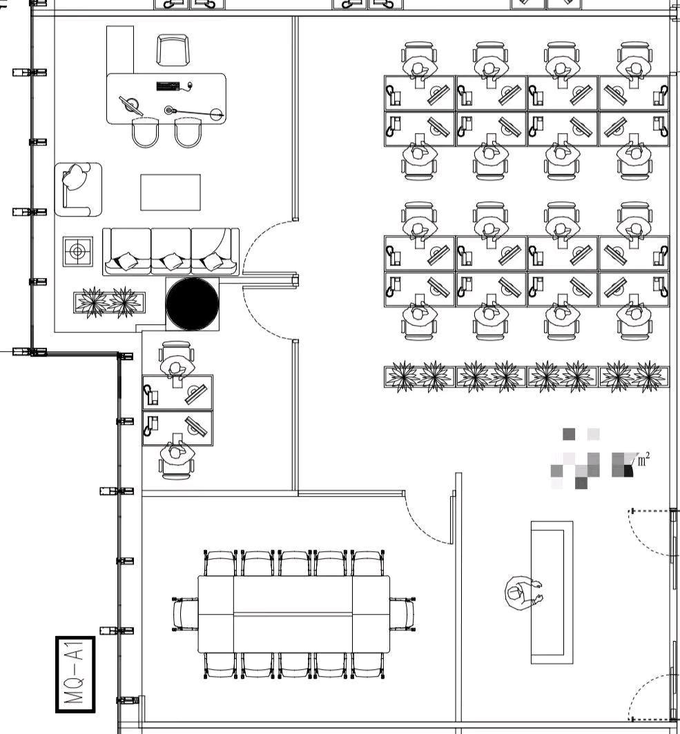 康泰创新广场258平米精装办公室出租_科技园 - 办公空间资料图 6 康泰创新广场 户型图