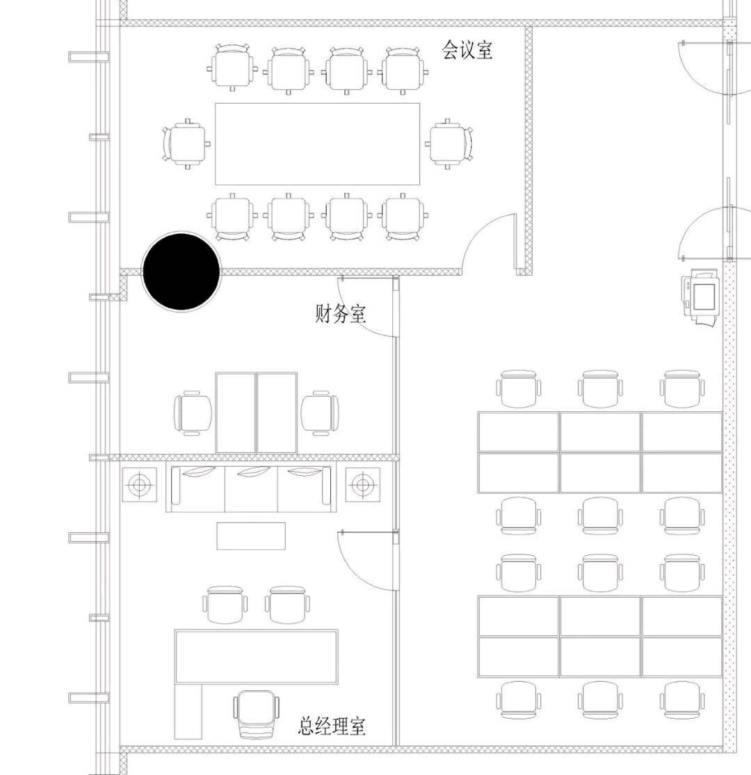 康泰创新广场210平米精装办公室出租_科技园 - 办公空间资料图 7 康泰创新广场 户型图