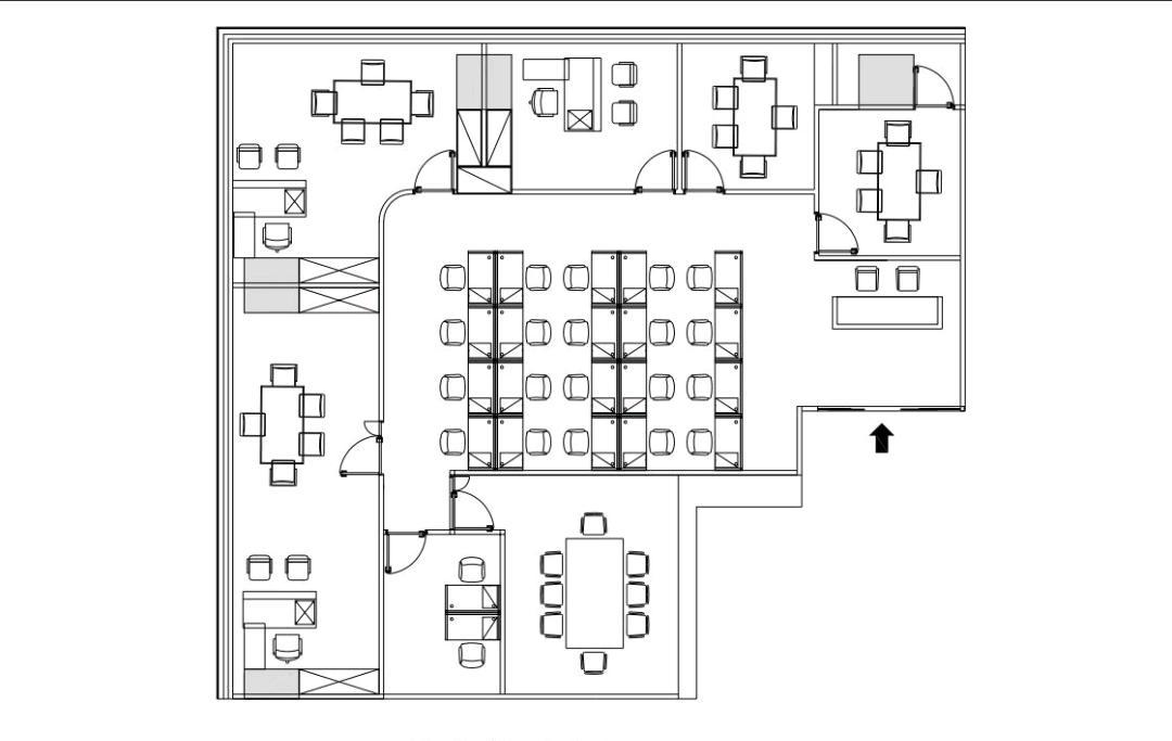 港中旅大厦537平米精装办公室出租_福田中心区 - 办公空间资料图 7 港中旅大厦 户型图