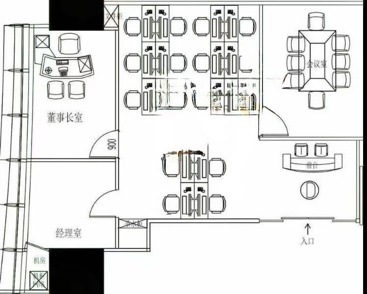 京基滨河时代249平米精装办公室出租_沙头 - 办公空间资料图 9 京基滨河时代 户型图